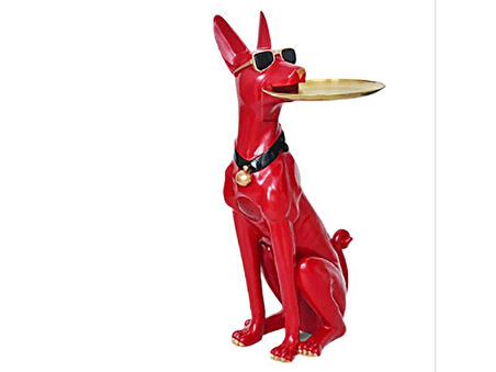 LAMEDORE WAITER RED DOG 26X37X80 CM