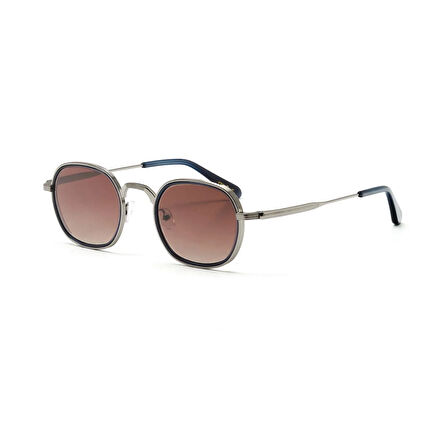 Redberry Bahma C2 49 Unisex Kare Gri Metal Güneş Gözlüğü