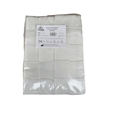 Yüksek Emici 5 x 5 8 Katlı 500'lük x 2 Paket Nonwoven Kumaş Tipi Spanç (iplik tip spanç değildir)