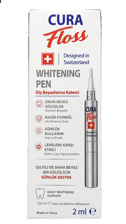 Curafloss Diş Beyazlatma Kalemi 2 ml Leke Karşıtı Etkili Hızlı Pratik Bakım