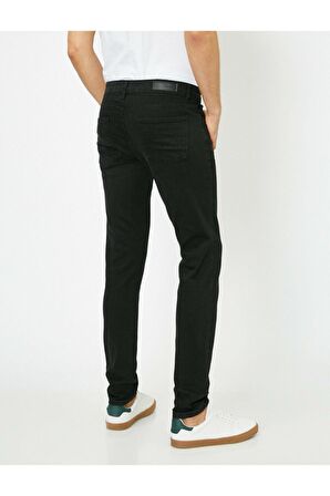Erkek Siyah Skinny Fit Jean Pantolon