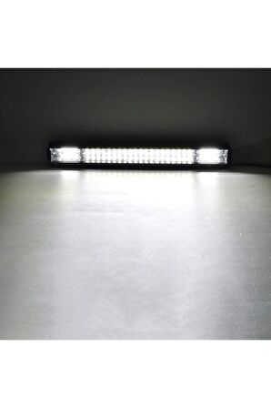 Off Road 3 Sıra 270w Çift Modlu Led Lamba Beyaz Ve Turuncu Flaşlı 56 Cm 3030 Cree Led