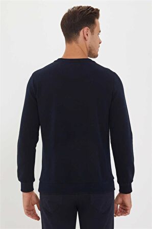 Newblend Erkek Polo Yaka Sweatshirt Lacivert