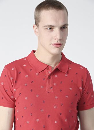 Lee Cooper Anchors Kırmızı Polo Yaka T-Shirt