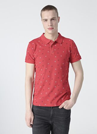 Lee Cooper Anchors Kırmızı Polo Yaka T-Shirt