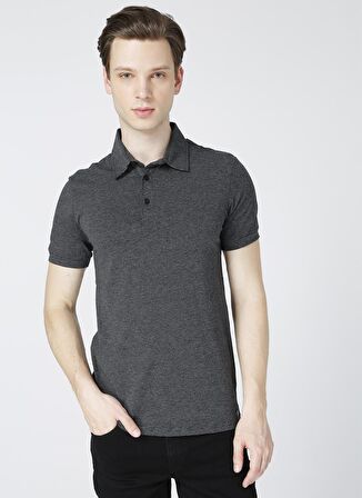 Lee Cooper Daker Antrasit Polo Yaka T-Shirt