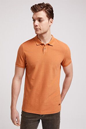 Miless Erkek Polo Yaka T-Shirt Kiremit