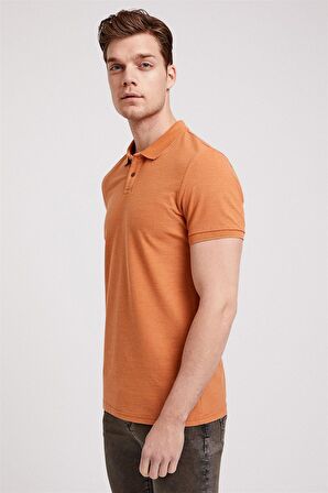 Miless Erkek Polo Yaka T-Shirt Kiremit