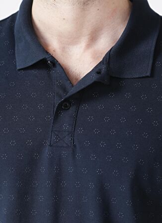 Lee Cooper Polo Yaka Kısa Kol Dar KalıpDesenli Mixed Lacivert Erkek T-Shirt