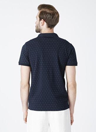 Lee Cooper Polo Yaka Kısa Kol Dar KalıpDesenli Mixed Lacivert Erkek T-Shirt