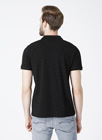 Lee Cooper Polo Yaka Kısa Kol Dar KalıpDesenli Mixed Mavi Erkek T-Shirt