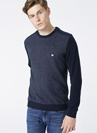 Lee Cooper Bisiklet Yaka Lacivert Erkek Sweatshırt 221 LCM 2410422591_ETHAN SWEATSHIRT