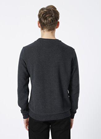 Lee Cooper 221 Lcm 241043 Newdiagonal  Bisiklet Yaka Normal Bel Normal Kalıp Düz Gri Erkek Sweatshirt