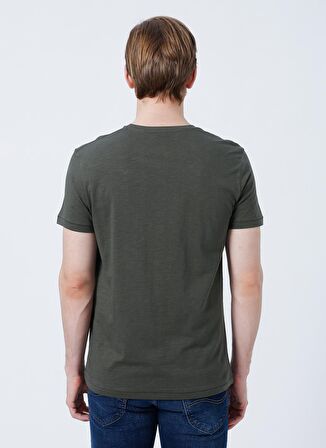 Lee Cooper 222 Lcm 242030 Kenway Bisiklet Yaka Slim Fit Baskılı Haki Erkek T-Shirt
