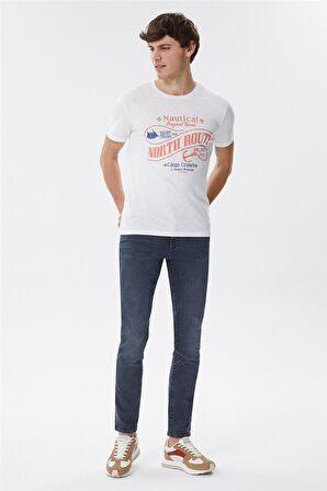 Lee Cooper Erkek Merlin O Yaka T-Shirt 625242035 Beyaz