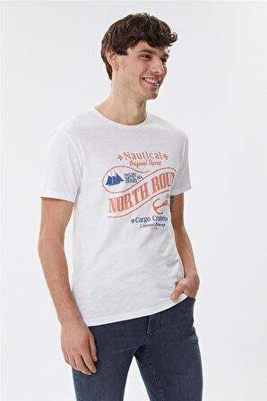 Lee Cooper Erkek Merlin O Yaka T-Shirt 625242035 Beyaz