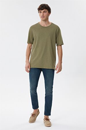 Lee Cooper Erkek Thomas O Yaka T-Shirt 625242041 Haki