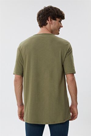 Lee Cooper Erkek Thomas O Yaka T-Shirt 625242041 Haki