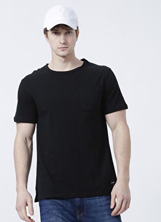 Lee Cooper Bisiklet Yaka Slim Fit Düz Siyah Erkek T-Shirt - 222 Lcm 242042 Daniel