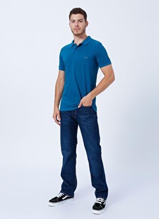 Lee Cooper Polo Yaka Pike Desenli Petrol Erkek T-Shirt 222 LCM 242057 TWINS