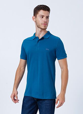 Lee Cooper Polo Yaka Pike Desenli Petrol Erkek T-Shirt 222 LCM 242057 TWINS