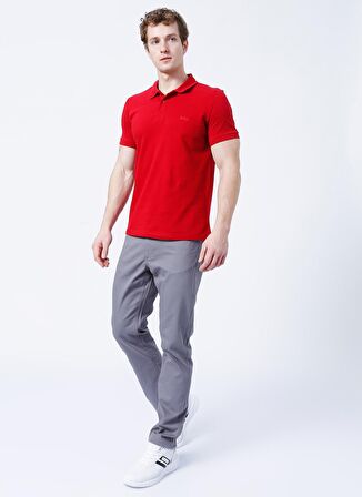 Lee Cooper Pike Desenli Koyu Kırmızı Erkek Polo T-Shirt 222 LCM 242057 TWINS K.KIRMIZI