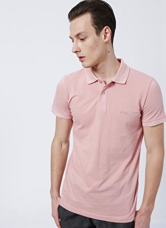 Lee Cooper Polo Yaka Pike Desenli Pembe Erkek T-Shirt 222 LCM 242057 TWINS PEMBE