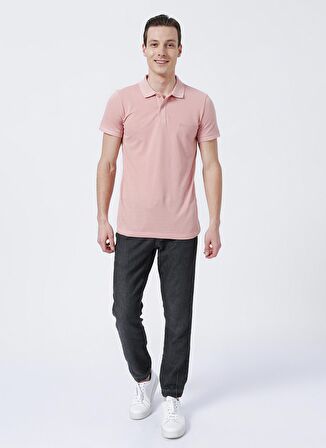 Lee Cooper Polo Yaka Pike Desenli Pembe Erkek T-Shirt 222 LCM 242057 TWINS PEMBE