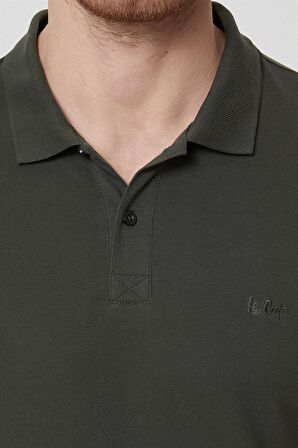 Lee Cooper Polo Yaka Pike Desenli Açık Yeşil Erkek T-Shirt 222 LCM 242057 TWINS OLIVE