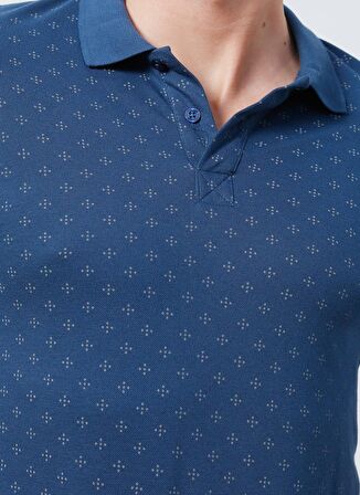 Lee Cooper Polo Yaka Desenli Lacivert Erkek T-Shirt 222 LCM 242060 POLITE INDIGO