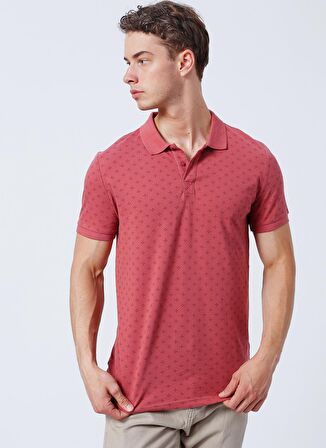 Lee Cooper Polo Yaka Desenli Gül Kurusu Erkek T-Shirt 222 LCM 242060 POLITE