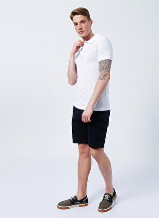 Lee Cooper Polo Yaka Desenli Beyaz Erkek T-Shirt 222 LCM 242061 MIXED BEYAZ