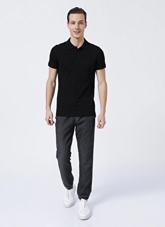 Lee Cooper Polo Yaka Desenli Siyah Erkek T-Shirt 222 LCM 242061 MIXED SIYAH