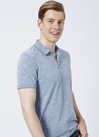 Lee Cooper Düz Mavi Erkek Polo T-Shirt 222 LCM 242062 JAKE PASTEL MAVI