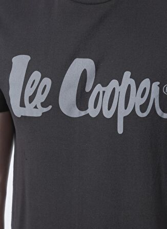Lee Cooper Bisiklet Yaka Baskılı Antrasit Erkek T-Shirt 222 LCM 242065 LONDONLOGO ANTRASIT