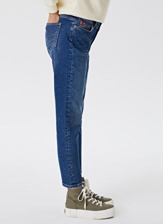 Lee Cooper Normal Bel Ankle Paça Rahat Kadın Denim Pantolon 231 LCF 121011 FUNNY CAUSA BLUE