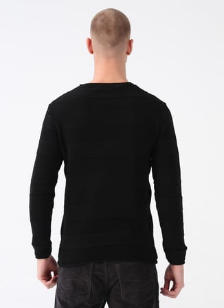 Lee Cooper O Yaka Düz Siyah Erkek Kazak 231 LCM 241005 HOLDEN SÄ°YAH