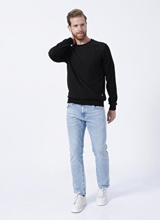 Lee Cooper Bisiklet Yaka Siyah - Antrasit Erkek Sweatshırt 231 LCM 241012 NEWDIAGO