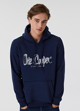 Lee Cooper Kapüşon Yaka Lacivert Erkek Sweatshırt 231 LCM 241016 GAREN