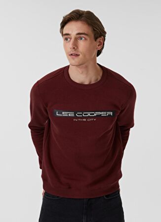 Lee Cooper O Yaka Mürdüm Erkek Sweatshırt 231 LCM 241022 REX MÃœRDÃœM