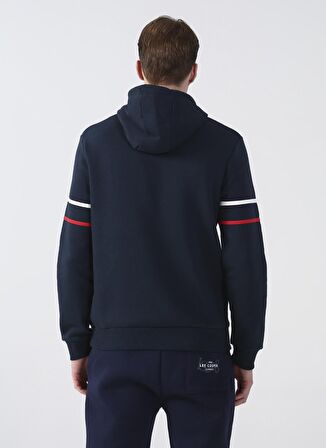 Lee Cooper Kapüşonlu Regular Fit Baskılı Lacivert Erkek Şardonlu Sweatshirt 231 LCM 241047 ATHEL