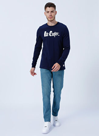 Lee Cooper O Yaka Baskılı Lacivert Erkek T-Shirt 231 LCM 242003 ZAYNE