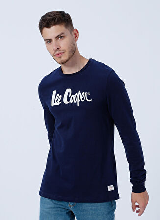 Lee Cooper O Yaka Baskılı Lacivert Erkek T-Shirt 231 LCM 242003 ZAYNE