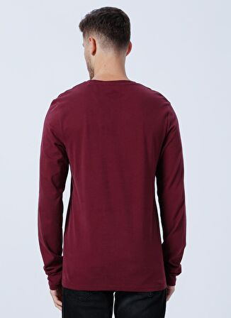 Lee Cooper O Yaka Baskılı Bordo Erkek T-Shirt 231 LCM 242006 RENZO