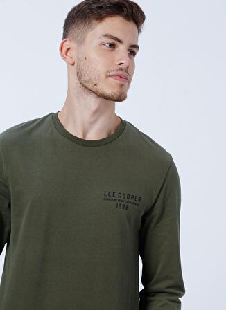 Lee Cooper O Yaka Baskılı Haki Erkek T-Shirt 231 LCM 242006 RENZO