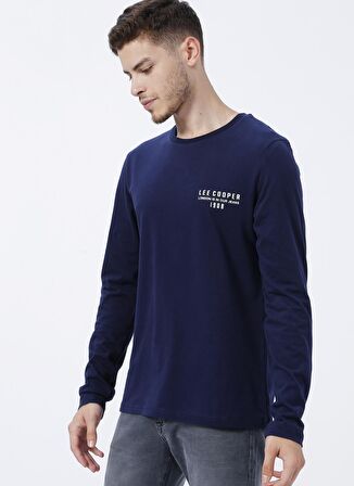 Lee Cooper O Yaka Baskılı Lacivert Erkek T-Shirt 231 LCM 242006 RENZO