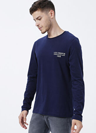Lee Cooper O Yaka Baskılı Lacivert Erkek T-Shirt 231 LCM 242006 RENZO