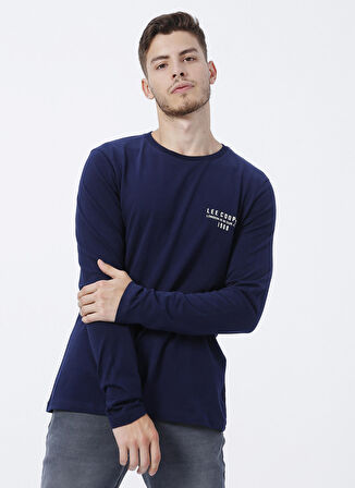 Lee Cooper O Yaka Baskılı Lacivert Erkek T-Shirt 231 LCM 242006 RENZO
