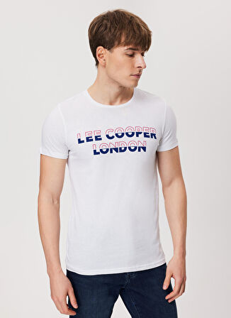 Lee Cooper O Yaka Beyaz Erkek T-Shirt 222 LCM 242082 RAQUEL BEYAZ