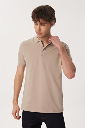 Lee Cooper Polo Yaka Koyu Bej Erkek T-Shirt 232 LCM 242048 TWINS K.BEJ